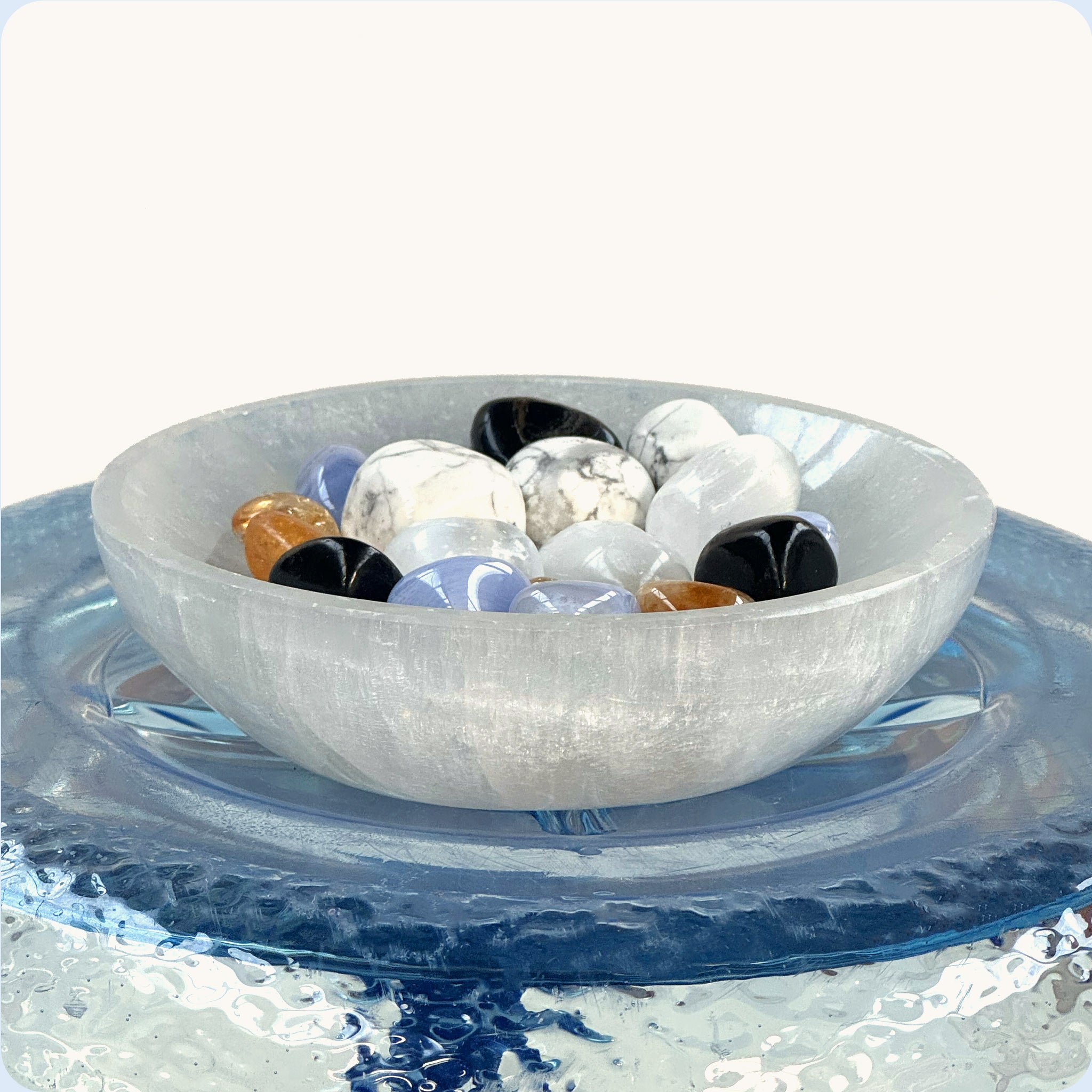 Selenite Crystal Bowl & Crystals